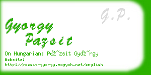 gyorgy pazsit business card